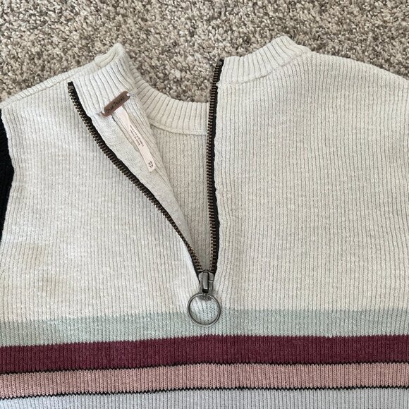 $148 Free People Sweater Dress Knit Long Sleeve Color Block XS - Picture 10 of 13